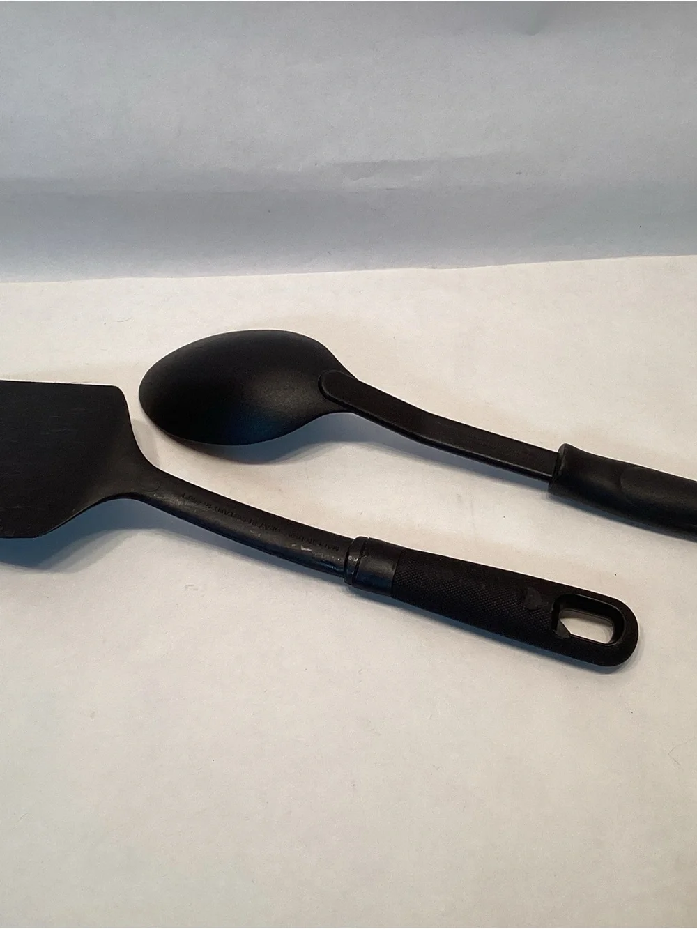 2 Nylon Utensils Turner Solid Heat Spoon Heat Resistant Kitchen Spatula 12” USA